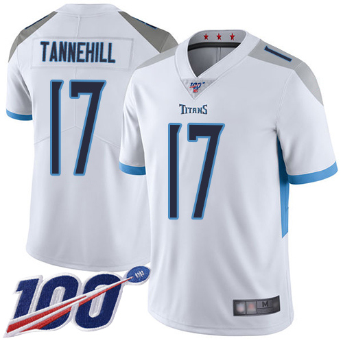 Tennessee Titans Limited White Men Ryan Tannehill Road Jersey NFL Football #17 100th Season Vapor Untouchable->youth nfl jersey->Youth Jersey